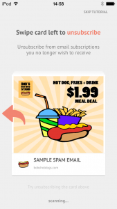 左にスワイプすると配信解除
