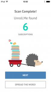 このメールアドレスでは6種類のメールマガジンや通知を受け取っていました