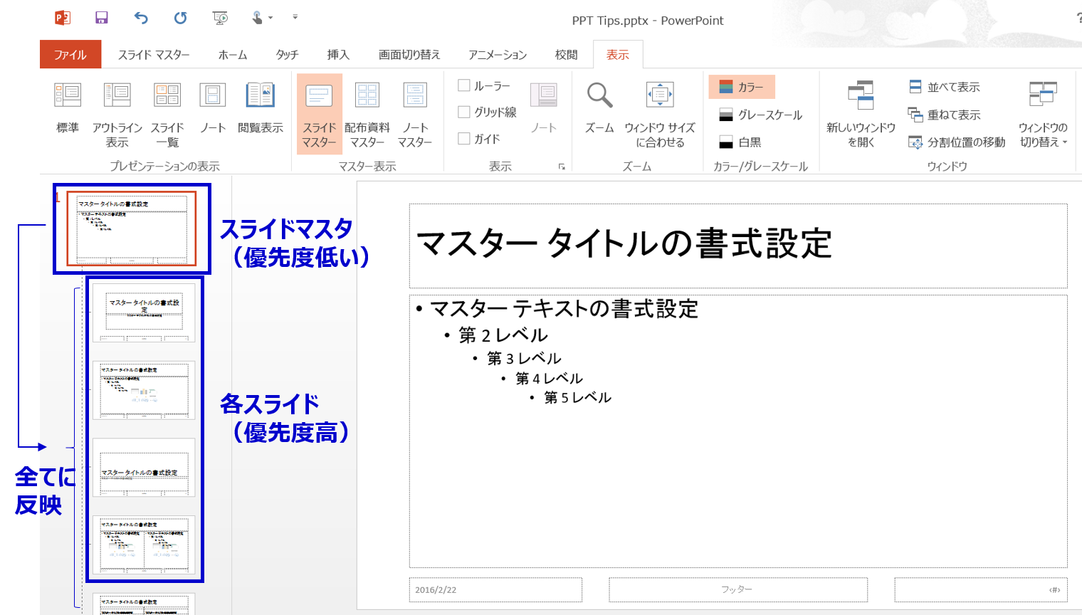 スライドマスタ