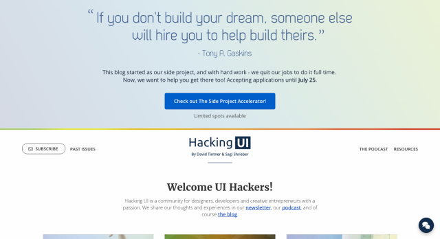 Hacking UI Product Design Frontend Development Newsletter Magazine