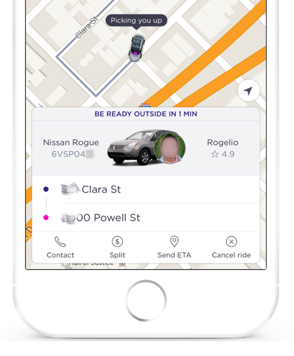 Screenshot from my Lyft app