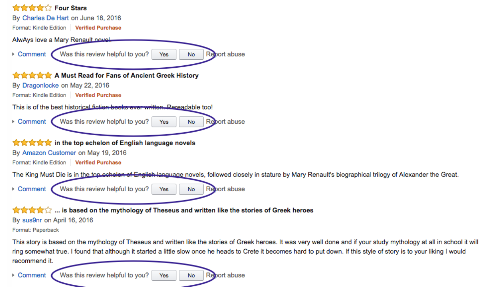 Amazonの「このレビューは役に立ちましたか?」